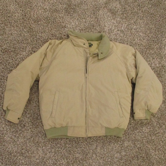OshKosh B'Gosh Vintage 90s Jacket Men's XL‎ Tan Down Fill Winter Coat Outdoors - Picture 1 of 10